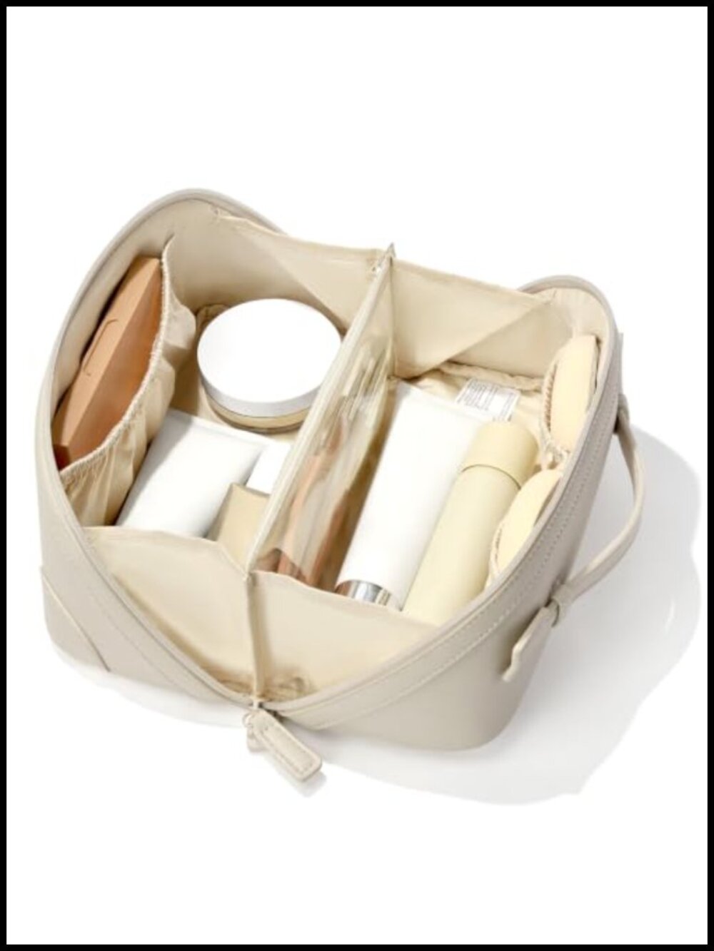 Large Capacity Waterproof PU Leather Cosmetic Bag Toiletry Bag